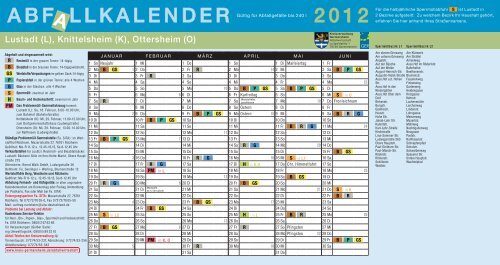 ABF LLKALENDER 2012 - Ausgehen in Germersheim