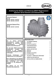 Anleitung für Einbau und Wartung GRAF Regenwasser- speicher ...