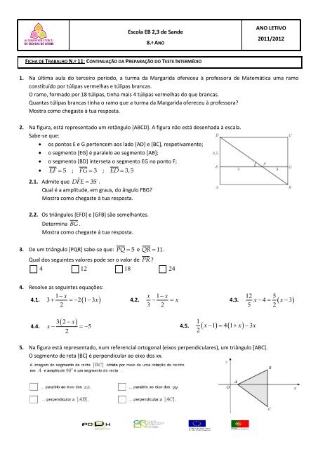 Ficha de Trabalho nº11: Revisoes para o Teste Intermedio_extra