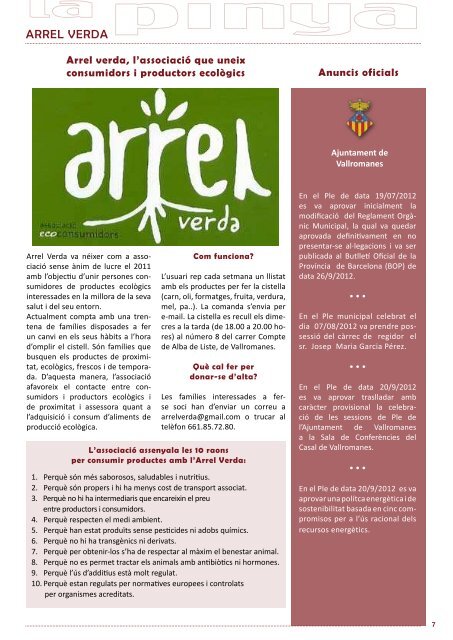 LA PINYA 39_web.pdf - Ajuntament de Vallromanes