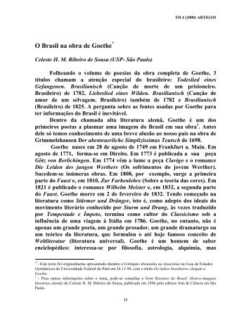 O Brasil na obra de Goethe - APA-Rio