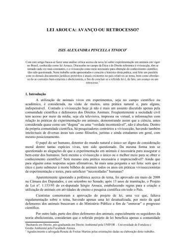 Lei Arouca: Avanço ou retrocesso? - Instituto Abolicionista Animal