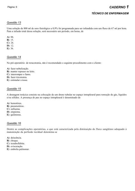 Prova e gabarito do Concurso para Cabo BM Técnico em ... - cbmerj