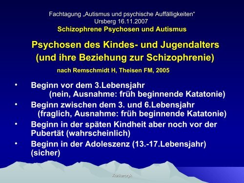 Schizophrene Psychosen und Autismus - Autismus Oberbayern