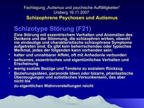 Schizophrene Psychosen und Autismus - Autismus Oberbayern