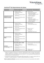 Requerimientos del sistema - AutoForm Engineering