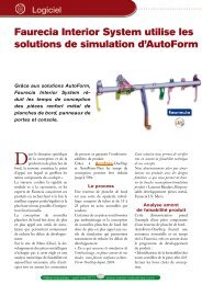 Faurecia Interior System utilise les solutions de simulation d'AutoForm