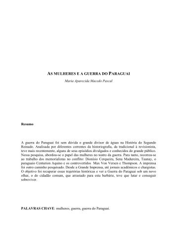 AS MULHERES E A GUERRA DO PARAGUAI