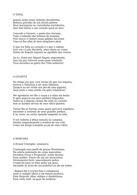 Charles Baudelaire – As Flores do Mal