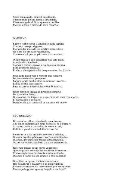 Charles Baudelaire – As Flores do Mal