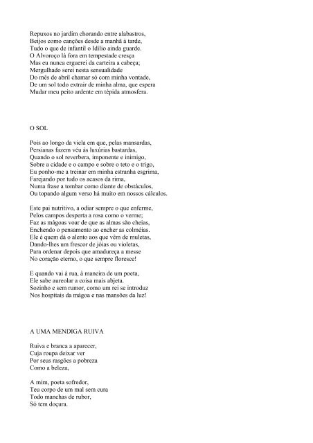 Charles Baudelaire – As Flores do Mal