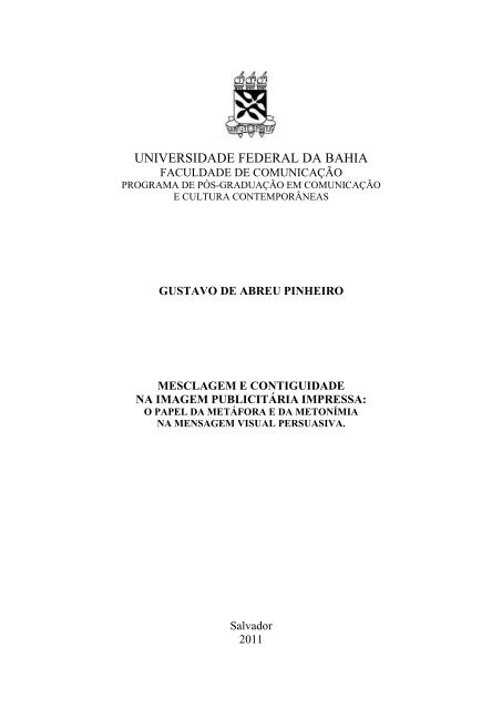 A Dinâmica do Contraste - Universidade Federal do Santo Visual