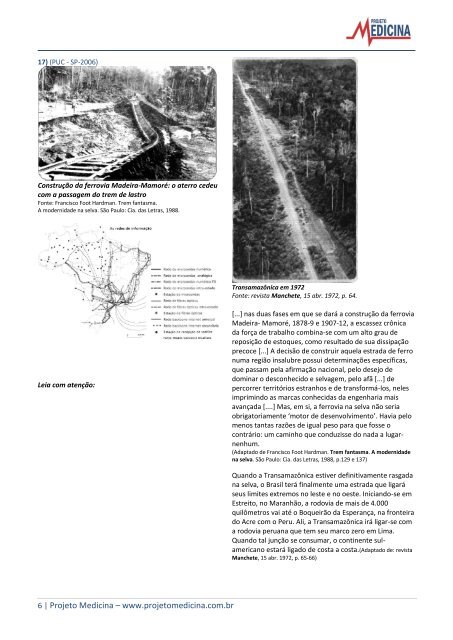 Exercícios de História República Velha - Projeto Medicina