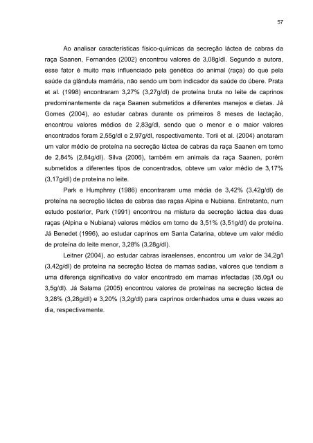 Características fisico-químicas e celulares na ... - Capril Virtual