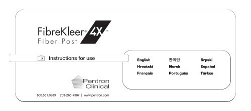 Instructions for use - Pentron Clinical