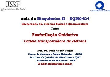 Fosforilação Oxidativa - USP