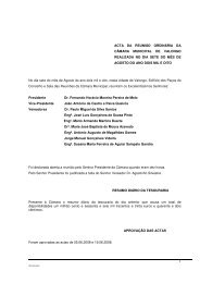 Ata da reunião do dia 07 de agosto - Câmara Municipal de Valongo