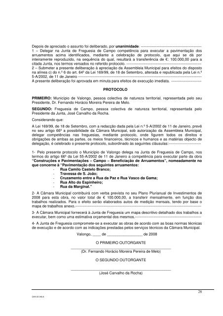 Ata da reunião do dia 07 de agosto - Câmara Municipal de Valongo