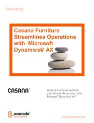 Case Study: Casana Furniture (PDF) - Avanade