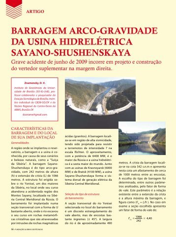 Barragem Arco-Gravidade da usina hidrelétrica Sayano ...