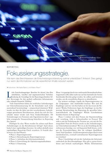 Fokussierungsstrategie. - Avantum.de