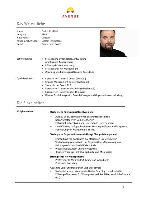 Profil Darius Ghiai - Avenue.de