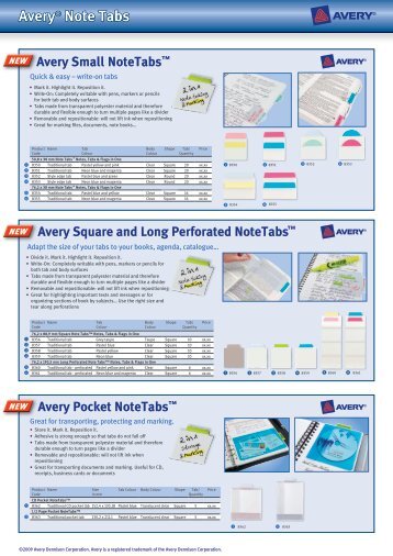 Avery® Note Tabs - Avery Zweckform