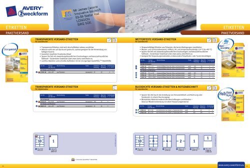 ETIKETTEN - Avery Zweckform