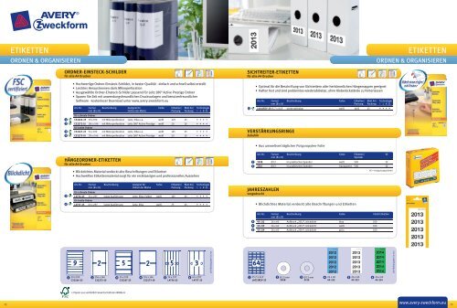 ETIKETTEN - Avery Zweckform
