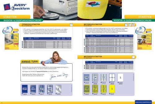 ETIKETTEN - Avery Zweckform