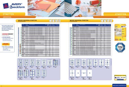 ETIKETTEN - Avery Zweckform