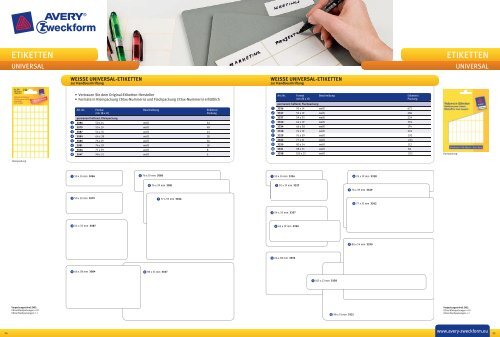 ETIKETTEN - Avery Zweckform