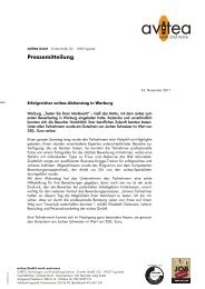 Pressemitteilung - Avitea GmbH