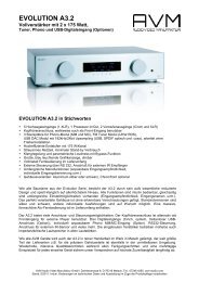 Produkteinfo zu AVM A 3.2 - Hifi Sulzer