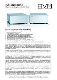 Datasheet MA3.2 - AVM Audio