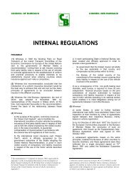 INTERNAL REGULATIONS