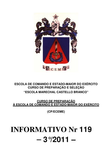 INFORMATIVO Nr 119 − 3°/2011 – - Portal de Ensino do Exército