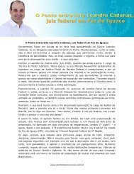 O Ponto entrevista Leandro Cadenas, juiz federal em - Ponto dos ...