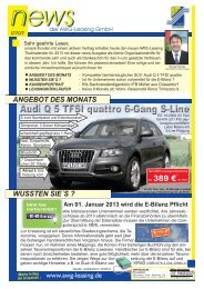 ANGEBOT DES MONATS WUSSTEN SIE´S ? - AWG Leasing