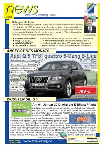 ANGEBOT DES MONATS WUSSTEN SIE´S ? - AWG Leasing