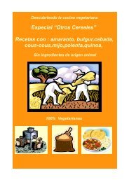 Especial “Otros Cereales” - Índice de Nutrición y Recetas de Cocina