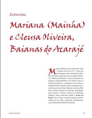 Mariana (Mainha) e Cleusa Oliveira, Baianas do Acarajé