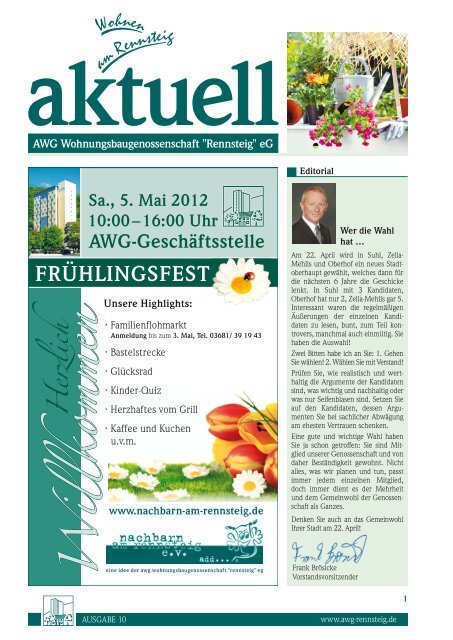 aktuell 10 - AWG Wohnungsbaugenossenschaft Rennsteig eG