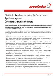 Features PROKAS.pub - Awinta GmbH