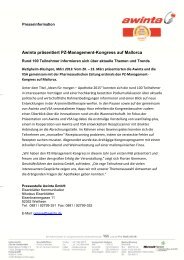 PM Awinta PZManagement Kongress 03042013 - Awinta GmbH