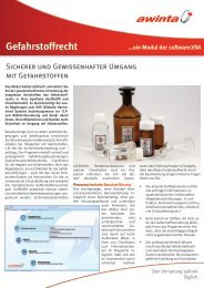 software.vsa - Gefahrstoffrecht (1.1 MB) - Awinta GmbH