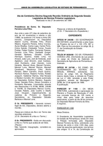 27/09/1988 - Assembleia Legislativa do Estado de Pernambuco ...