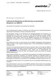 Pharmasoft Anschreiben Basispreise - Awinta GmbH