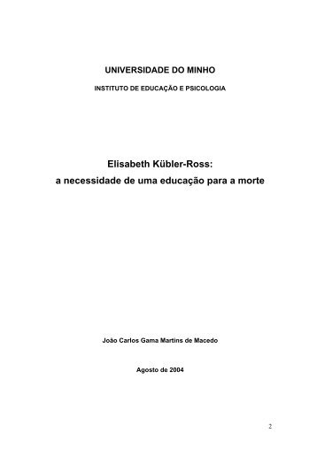 Elisabeth Kübler-Ross: a necessidade de uma educação ... - NHU