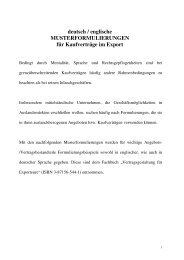 Musterformulierungen für Kaufverträge im Export  - AWI Germany